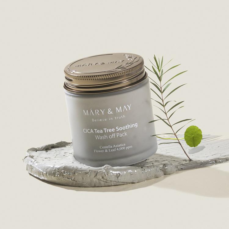 [MARY&MAY] Cica Tea Tree Soothing Vegan Wash Off Mask Pack 125g