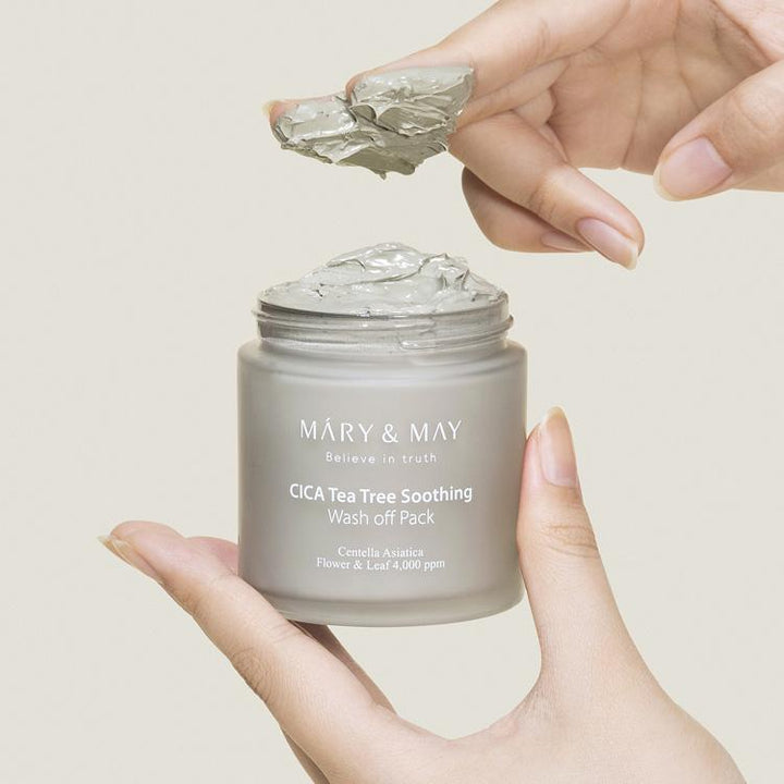 [MARY&MAY] Cica Tea Tree Soothing Vegan Wash Off Mask Pack 125g